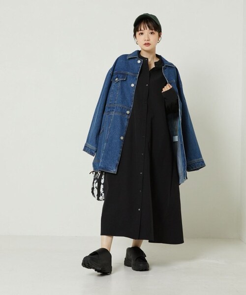 FREAK'S STORE（フリークスストア）の「マオカラーフレアシャツワンピース（ワンピース/ドレス・オフホワイト/ブラック/ピンク・FREE）」の12枚目の写真