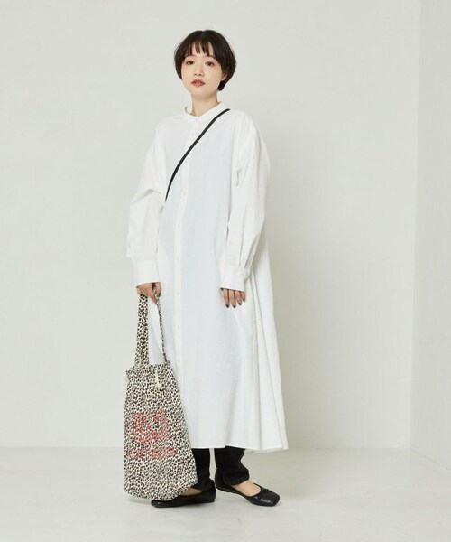 FREAK'S STORE（フリークスストア）の「マオカラーフレアシャツワンピース（ワンピース/ドレス・オフホワイト/ブラック/ピンク・FREE）」の14枚目の写真