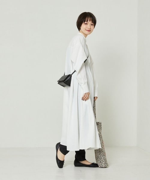 FREAK'S STORE（フリークスストア）の「マオカラーフレアシャツワンピース（ワンピース/ドレス・オフホワイト/ブラック/ピンク・FREE）」の17枚目の写真