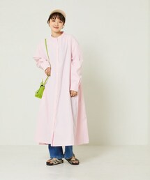 FREAK'S STORE | マオカラーフレアシャツワンピース(ワンピース/ドレス)