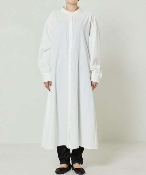 FREAK'S STORE（フリークスストア）の「マオカラーフレアシャツワンピース（ワンピース/ドレス・オフホワイト/ブラック/ピンク・FREE）」の18枚目の写真