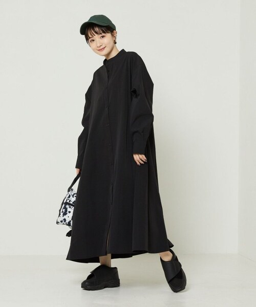 FREAK'S STORE（フリークスストア）の「マオカラーフレアシャツワンピース（ワンピース/ドレス・オフホワイト/ブラック/ピンク・FREE）」の10枚目の写真