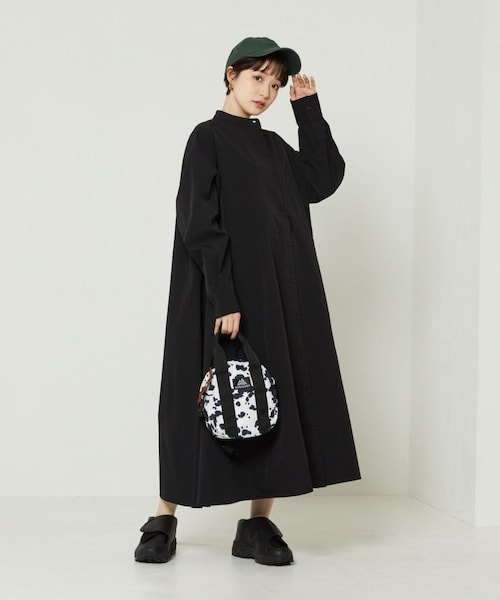 FREAK'S STORE（フリークスストア）の「マオカラーフレアシャツワンピース（ワンピース/ドレス・オフホワイト/ブラック/ピンク・FREE）」の6枚目の写真