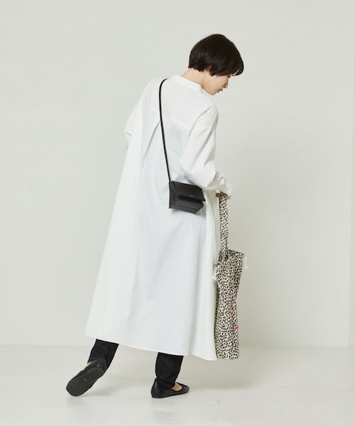 FREAK'S STORE（フリークスストア）の「マオカラーフレアシャツワンピース（ワンピース/ドレス・オフホワイト/ブラック/ピンク・FREE）」の16枚目の写真