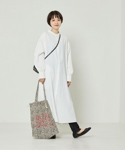 FREAK'S STORE（フリークスストア）の「マオカラーフレアシャツワンピース（ワンピース/ドレス・オフホワイト/ブラック/ピンク・FREE）」の13枚目の写真