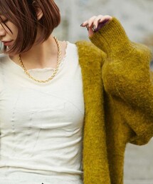 カーディガン 毛足長 ニット シャギー モヘヤ モヘア 古着 短丈 グランジ FREAK'S STORE（フリークスストア）の「モヘヤシャギーニット