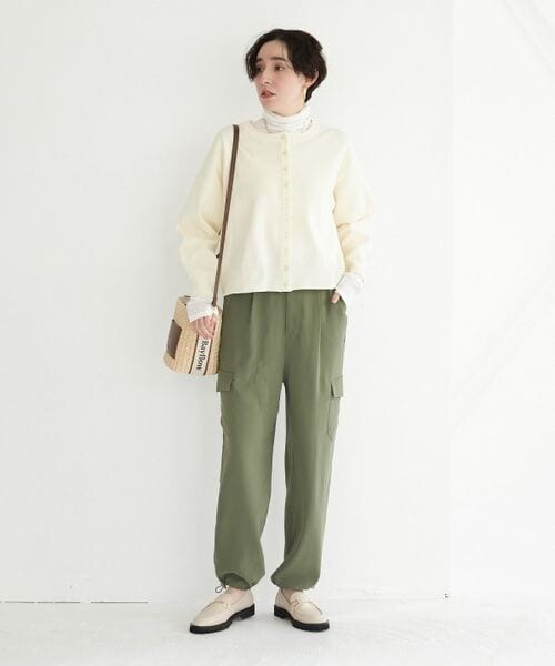 BAYFLOW(ベイフロー)の「カーゴパンツ(パンツ・レディース・アイボリー52/カーキ78/ネイビー88・2(S)/3(M))」の5枚目の写真