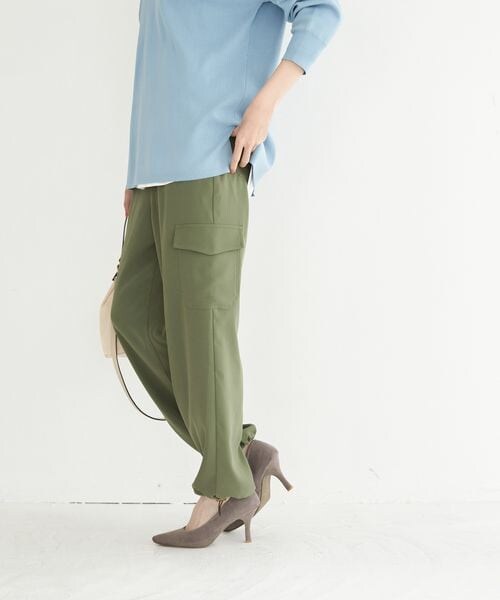 BAYFLOW(ベイフロー)の「カーゴパンツ(パンツ・レディース・アイボリー52/カーキ78/ネイビー88・2(S)/3(M))」の9枚目の写真