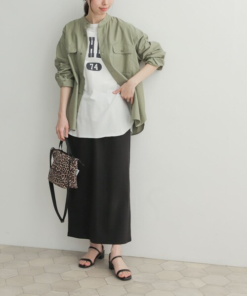 URBAN RESEARCH DOORS（アーバンリサーチドアーズ）の「コットンミリタリースタンドシャツ（その他・レディース・BEIGE/KHAKI・M）」の12枚目の写真