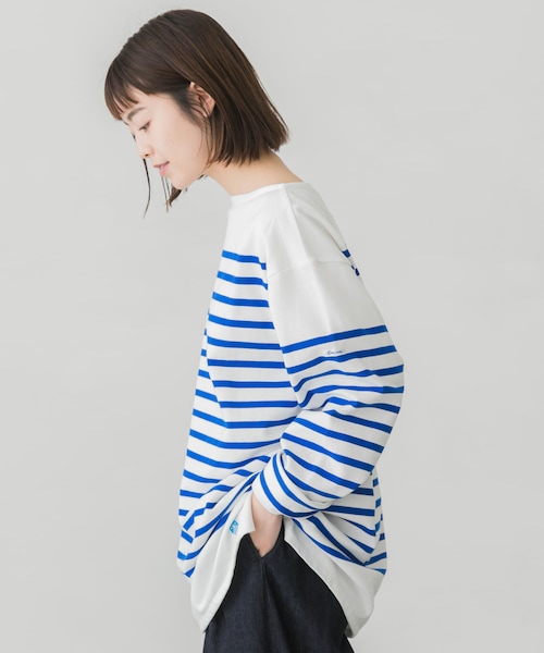 ORCIVAL（オーシバル）の「ORCIVAL BOAT NECK LONG-SLEEVE PULLOVER（その他・レディース・WHITEBLEU/WHTPIRATE・6）」の4枚目の写真