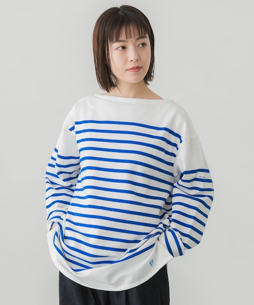 ORCIVAL（オーシバル）の「ORCIVAL BOAT NECK LONG-SLEEVE PULLOVER（その他・レディース・WHITEBLEU/WHTPIRATE・6）」の3枚目の写真