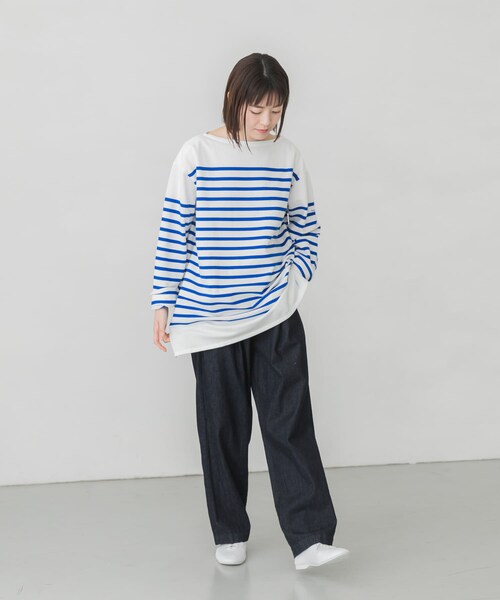 ORCIVAL（オーシバル）の「ORCIVAL BOAT NECK LONG-SLEEVE PULLOVER（その他・レディース・WHITEBLEU/WHTPIRATE・6）」の5枚目の写真