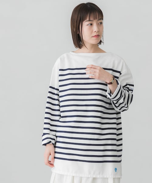 ORCIVAL（オーシバル）の「ORCIVAL BOAT NECK LONG-SLEEVE PULLOVER（その他・レディース・WHITEBLEU/WHTPIRATE・6）」の9枚目の写真