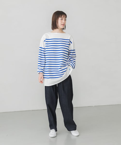 ORCIVAL（オーシバル）の「ORCIVAL BOAT NECK LONG-SLEEVE PULLOVER（その他・レディース・WHITEBLEU/WHTPIRATE・6）」の6枚目の写真