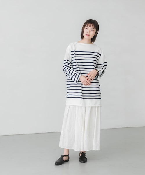 ORCIVAL（オーシバル）の「ORCIVAL BOAT NECK LONG-SLEEVE PULLOVER（その他・レディース・WHITEBLEU/WHTPIRATE・6）」の12枚目の写真