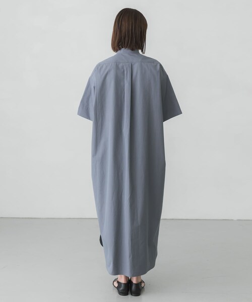 YLEVE ワンピースシャツ セール】 YLEVE HIGHCOUNT COTTONSTRIPE ONE-PIECE （ワンピース