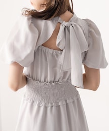 OLIVE des OLIVE | ピンタックバックリボンワンピース(ワンピース)