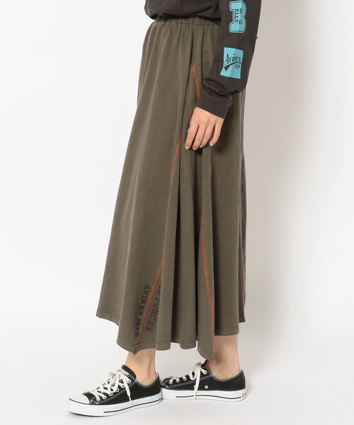 AVIREX(アヴィレックス)の「FADE WASH SKIRT/ フェイドウォッシュスカート(スカート・OFF/WHITE/OLIVE・F)」の2枚目の写真