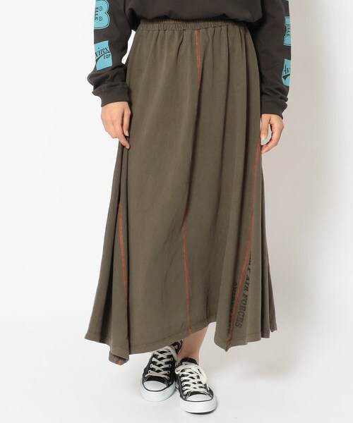 AVIREX(アヴィレックス)の「FADE WASH SKIRT/ フェイドウォッシュスカート(スカート・OFF/WHITE/OLIVE・F)」の1枚目の写真