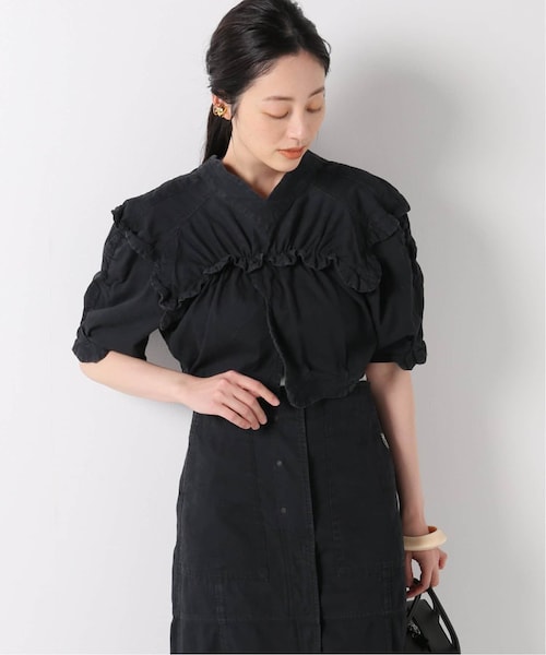 IENA(イエナ)の「【PHOTOCOPIEU/フォトコピュー】CROPPEDトップス(その他・ブラック/36)」の1枚目の写真