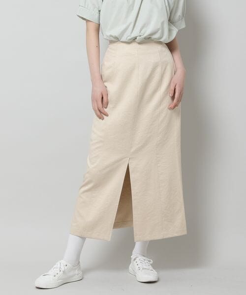 ALAND（エーランド）の「3.3Field Trip／ストレートマキシスカート（スカート・レディース・ブラック(19)/アイボリー(52)・FREE）」の2枚目の写真