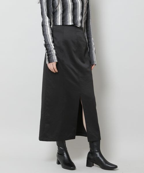 ALAND（エーランド）の「3.3Field Trip／ストレートマキシスカート（スカート・レディース・ブラック(19)/アイボリー(52)・FREE）」の4枚目の写真