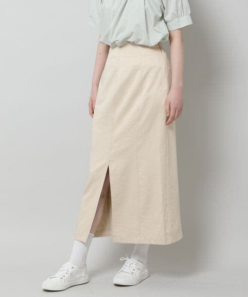 ALAND（エーランド）の「3.3Field Trip／ストレートマキシスカート（スカート・レディース・ブラック(19)/アイボリー(52)・FREE）」の10枚目の写真