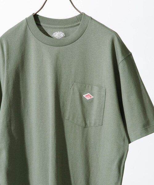 DANTON（ダントン）の「DANTON POCKET T-SHIRTS SHORT-SLEEVE（その他・メンズ・WHITE/IVORY/SAX BLUE/PALE GREEN/COAL GREY・40/42/44）」の4枚目の写真