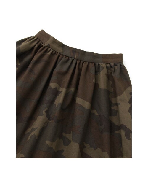 URBAN RESEARCH DOORS(アーバンリサーチドアーズ)の「カモフラコットンギャザースカート(スカート・レディース・KHAKI/BLACK・one)」の6枚目の写真