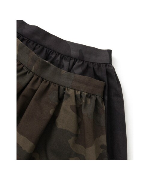 URBAN RESEARCH DOORS(アーバンリサーチドアーズ)の「カモフラコットンギャザースカート(スカート・レディース・KHAKI/BLACK・one)」の9枚目の写真