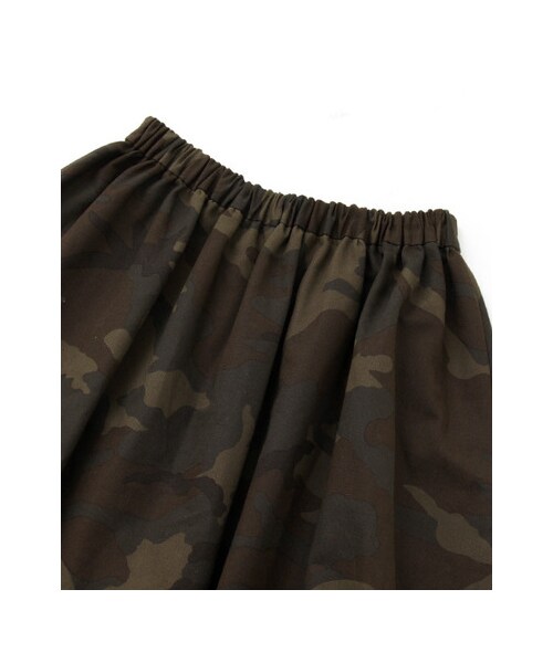 URBAN RESEARCH DOORS(アーバンリサーチドアーズ)の「カモフラコットンギャザースカート(スカート・レディース・KHAKI/BLACK・one)」の7枚目の写真