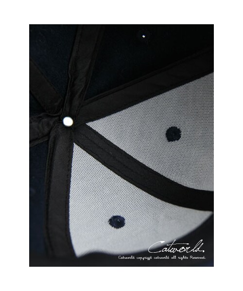 catworld（キャットワールド）の「毛呢街頭感棒球帽（ファッション雑貨・レディース・灰/深藍・F）」の6枚目の写真