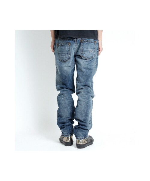 TOM REBL（トムレベル）の「TOM REBL（トムレベル）ベーシックデニムパンツ(ブルー)（パンツ・ブルー）」の3枚目の写真