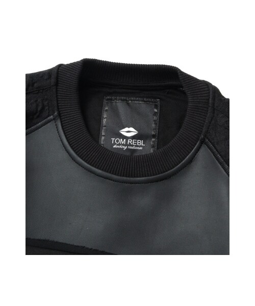 TOM REBL（トムレベル）の「TOM REBL（トムレベル）ミックステクスチャープルオーバー(ブラック)（トップス・ブラック）」の5枚目の写真
