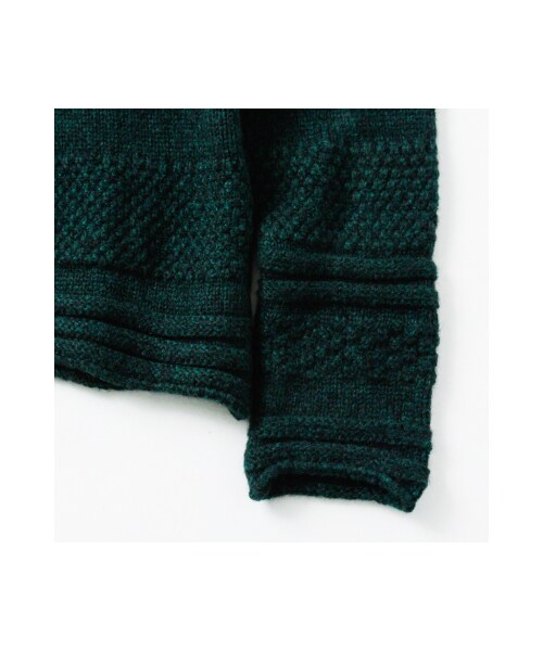 TOM REBL（トムレベル）の「TOM REBL（トムレベル）ハイネックボリュームニット(ブラウン/グリーン)（トップス・ブラウン/グリーン）」の8枚目の写真