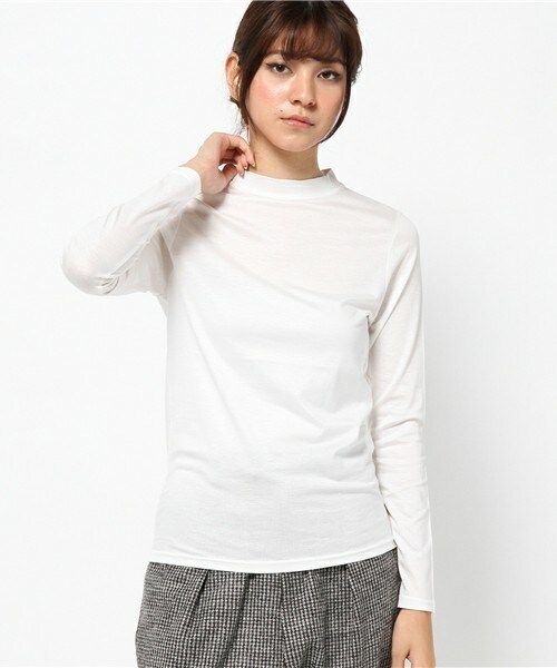 603(ロクマルサン)の「603 ハイネックロングスリーブカットソー(Tシャツ/カットソー・レディース・ホワイト/ブラック・FREE)」の1枚目の写真