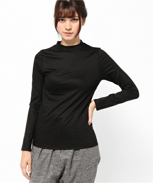 603(ロクマルサン)の「603 ハイネックロングスリーブカットソー(Tシャツ/カットソー・レディース・ホワイト/ブラック・FREE)」の2枚目の写真