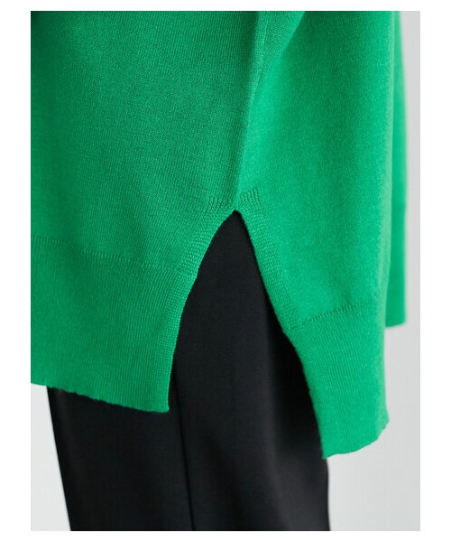 Green　Parks（グリーンパークス）の「洗える ミドル丈ニットカーデ（トップス・オフホワイト/グリーン/ネイビー・F）」の10枚目の写真