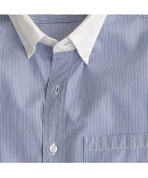 J.CREW | Secret Wash white-collar shirt in banker stripe(シャツ/ブラウス)