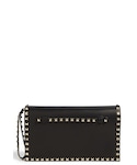 Valentino | Valentino 'Rockstud' Nappa Leather Flap Clutch(手袋)