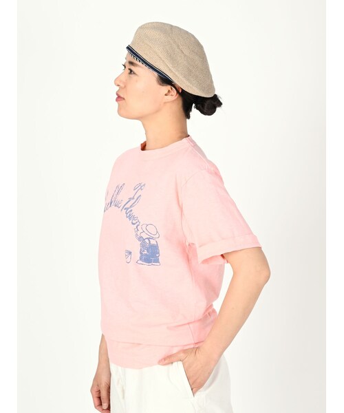 フォーティファイブアール 45R ブルフラワープリントの908Tシャツ 半袖カットソー イエロー サイズ：1 45R(フォーティファイブアール) ブルフラワープリントの908T