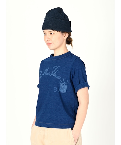 良品 45R ブル フラワー プリント 908 Tシャツ 3 ブルー 良品 45R ブル フラワー プリント 908 Tシャツ 3 ブルー