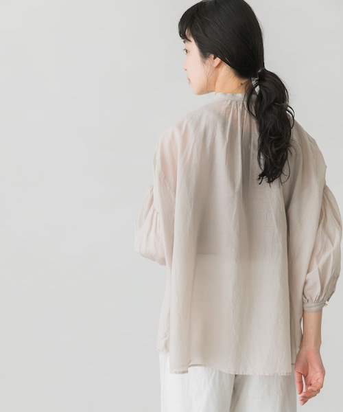 suzuki takayuki(スズキタカユキ)の「suzuki takayuki puff sleeve blouse(その他・レディース・navy/ice grey・one)」の6枚目の写真