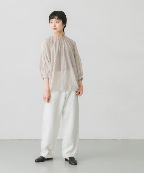 suzuki takayuki(スズキタカユキ)の「suzuki takayuki puff sleeve blouse(その他・レディース・navy/ice grey・one)」の7枚目の写真