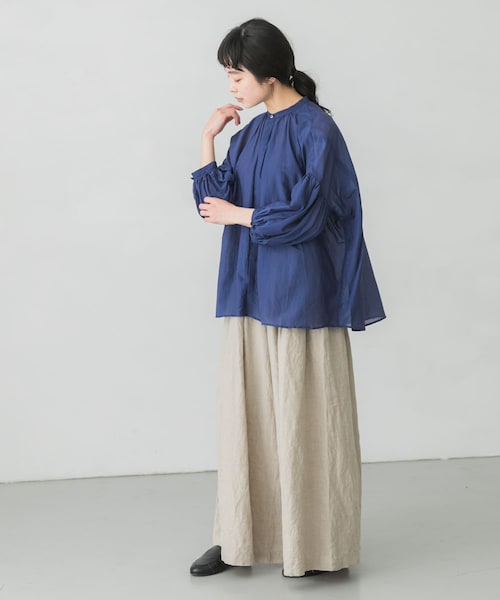 suzuki takayuki(スズキタカユキ)の「suzuki takayuki puff sleeve blouse(その他・レディース・navy/ice grey・one)」の13枚目の写真