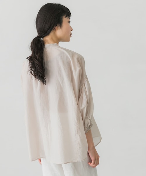 suzuki takayuki(スズキタカユキ)の「suzuki takayuki puff sleeve blouse(その他・レディース・navy/ice grey・one)」の5枚目の写真