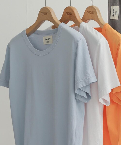 Upcycle（アップサイクル）の「『別注』Upcycle×DOORS アップサイクルコンパクトTシャツ（その他・レディース・orange/white/charcoal/lightblue/pink・FREE）」の5枚目の写真