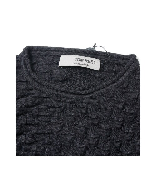 TOM REBL（トムレベル）の「TOM REBL（トムレベル）テクスチャーニット(シルバーグレー/グレー/ブラック)（トップス・シルバーグレー/グレー/ブラック）」の13枚目の写真