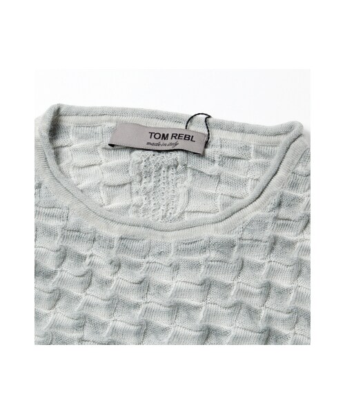 TOM REBL（トムレベル）の「TOM REBL（トムレベル）テクスチャーニット(シルバーグレー/グレー/ブラック)（トップス・シルバーグレー/グレー/ブラック）」の10枚目の写真