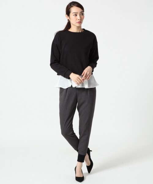 A part by(アパートバイ)の「TRPUスソリブスリムパンツ(パンツ・レディース・ブラック/グレー・M/L)」の3枚目の写真